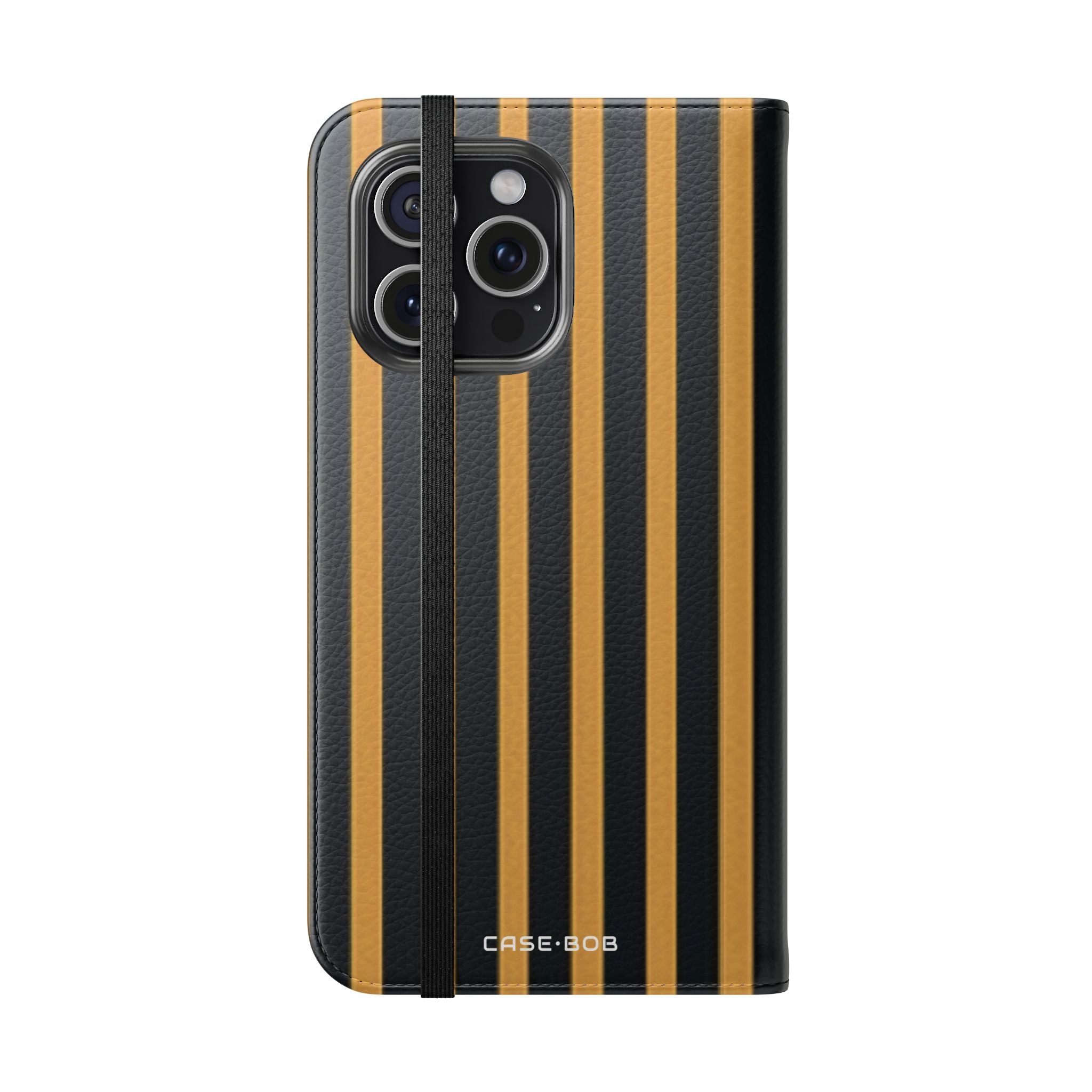 Golden Stripes - iPhone 15 Pro Max Case - Wallet