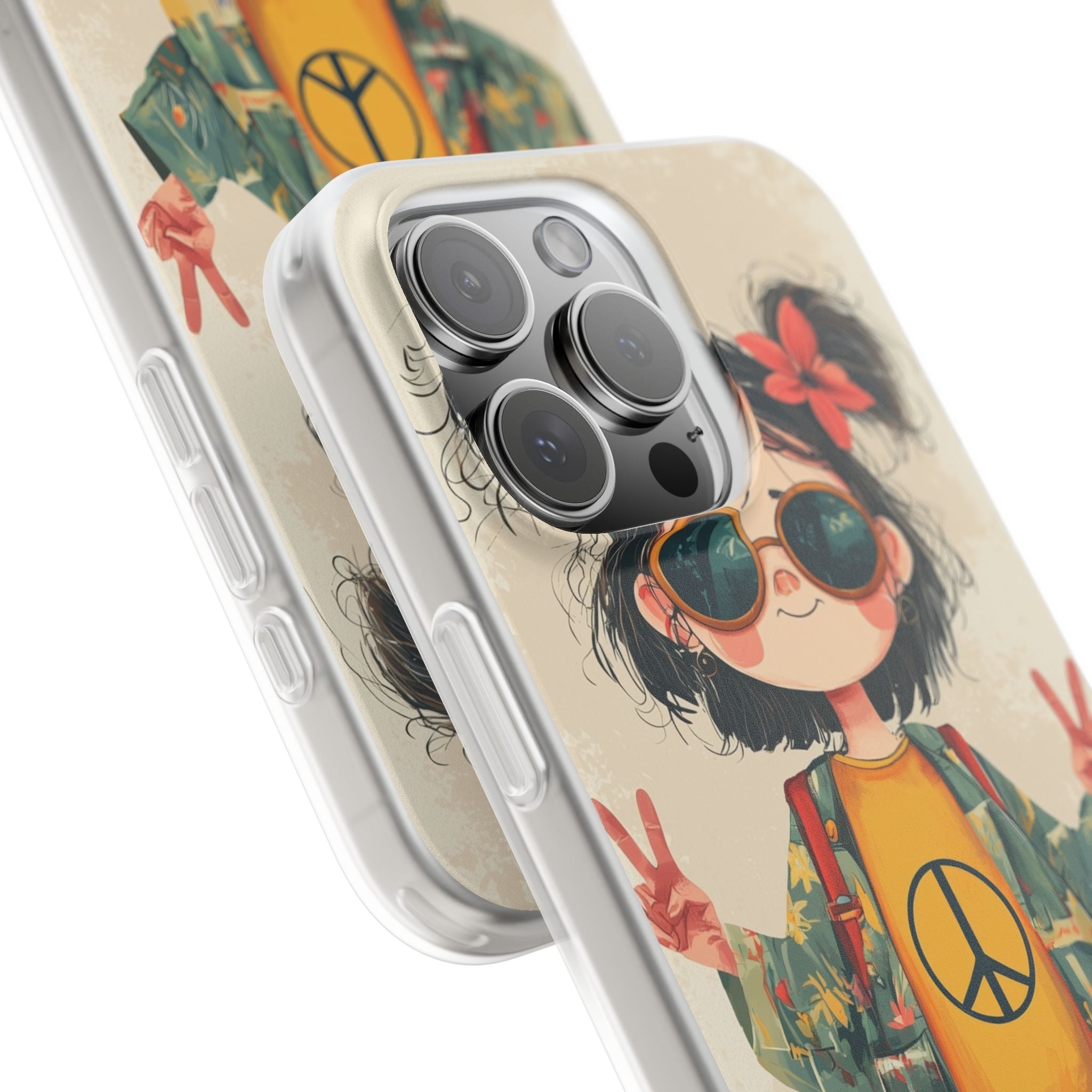 Peace Pigtails iPhone 16 Pro Max Cover - Soft