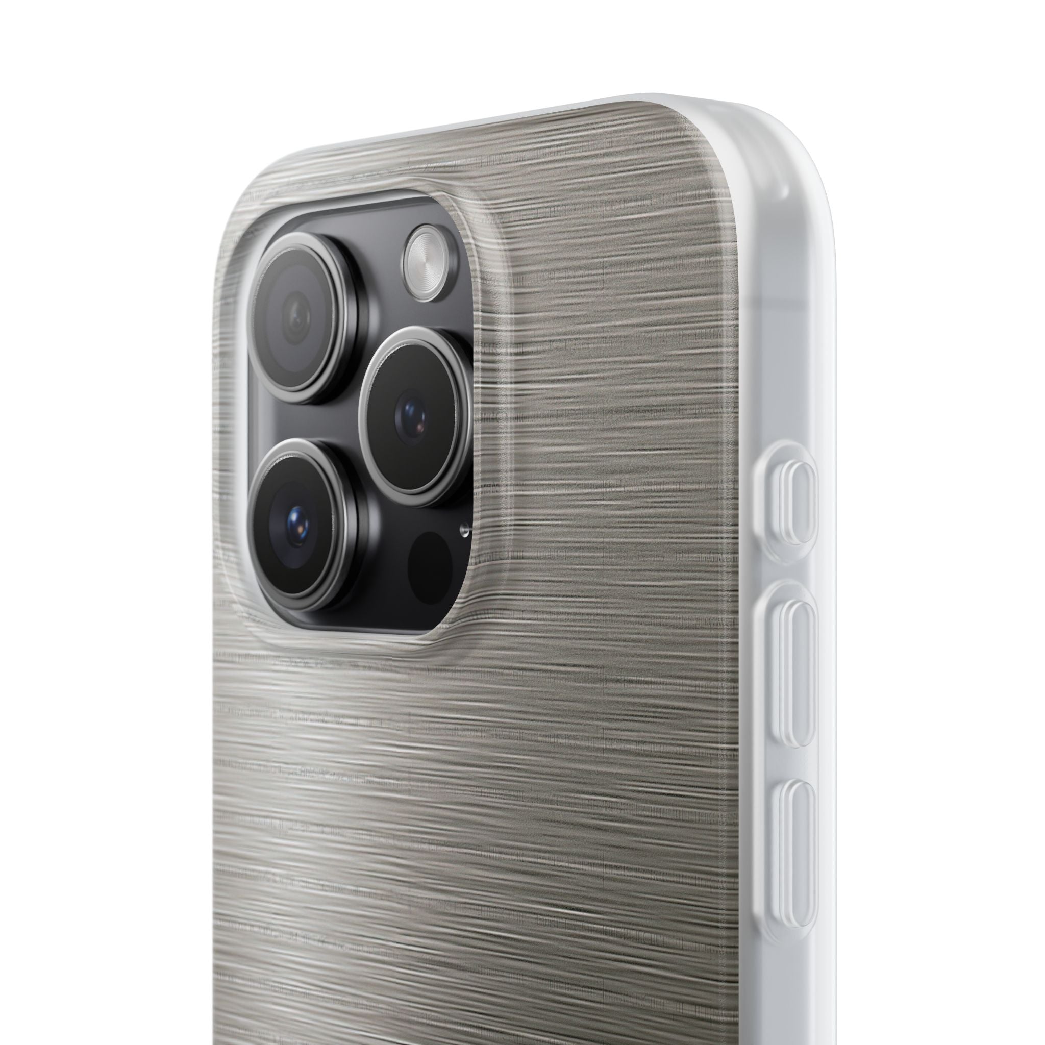 Grey Lite Phone Case for iPhone - Brushed Industrial Steel