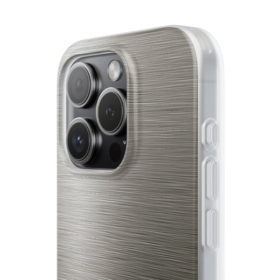 Grey Lite Phone Case for iPhone - Brushed Industrial Steel