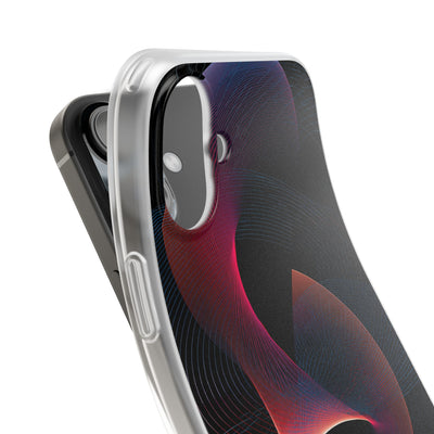 Black Lite Phone Case for iPhone - Cobalt Crimson Flux