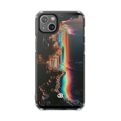 Prismatic Circuit · Clear Impact Magnetic Phone Case for iPhone · Black