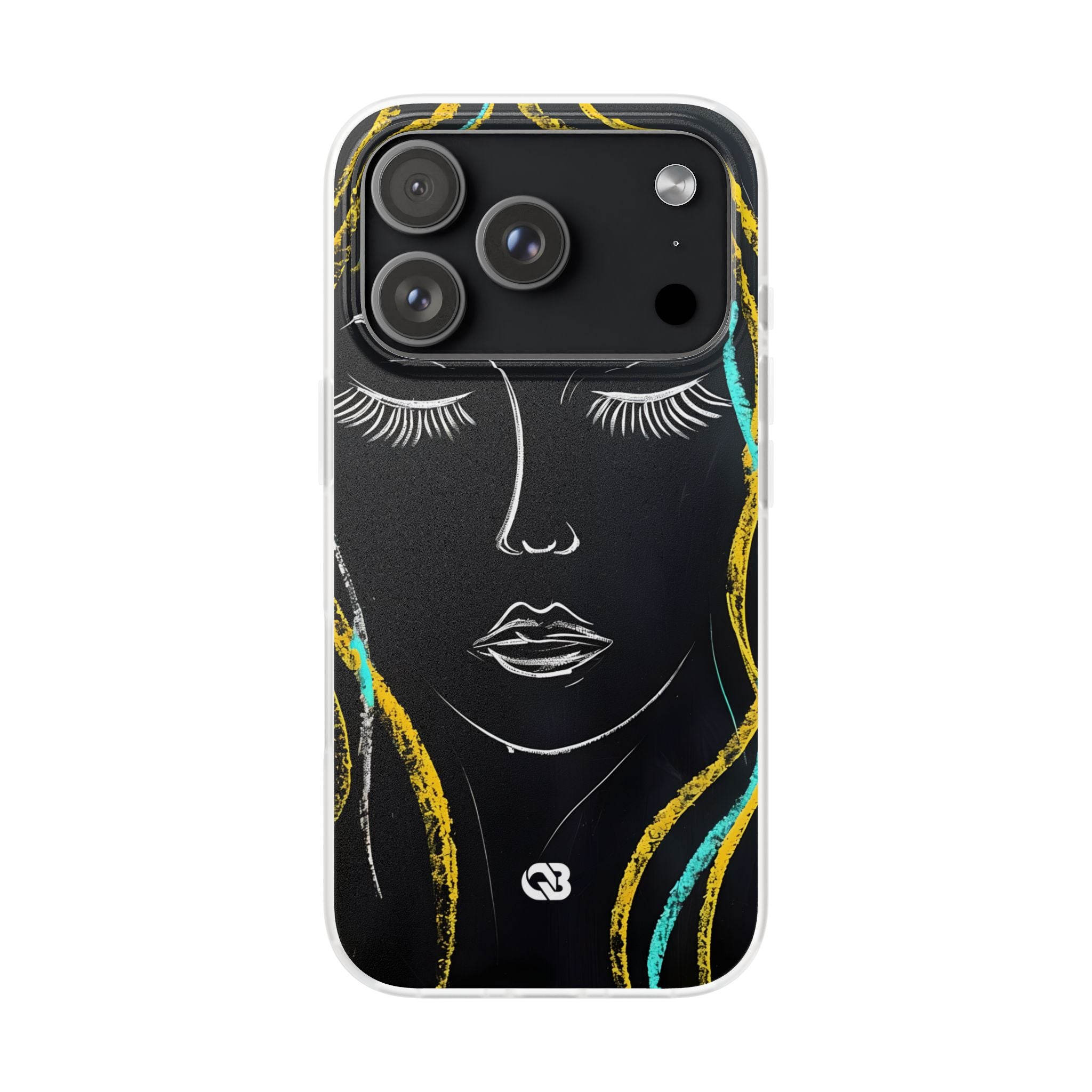Obsidian Chalk Portrait · Soft Phone Case for iPhone