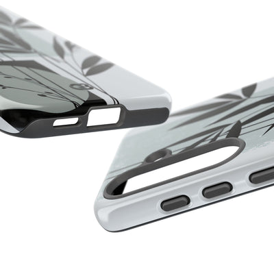 Grey Tough Phone Case for Samsung - Sage Bamboo Noir