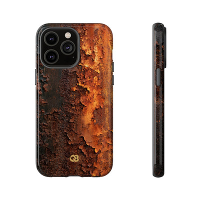 Orange Tough Phone Case for iPhone - Oxidized Iron Crust