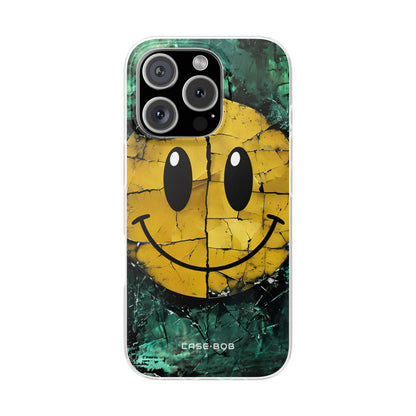 Cracked Smiley iPhone 16 Pro Case - Soft