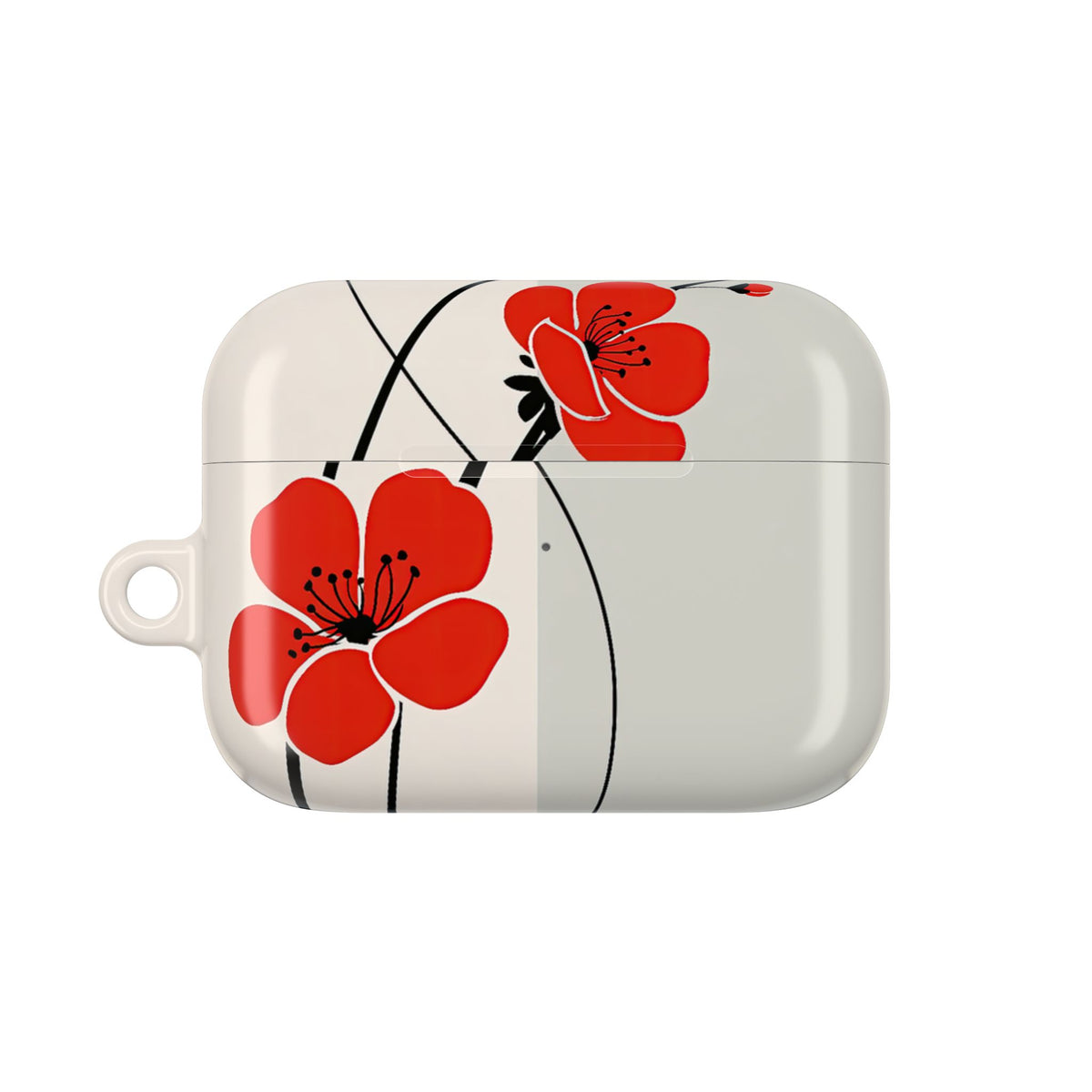 Scarlet Bloom Minimal · Hard Case for AirPods & AirPods Pro · Red