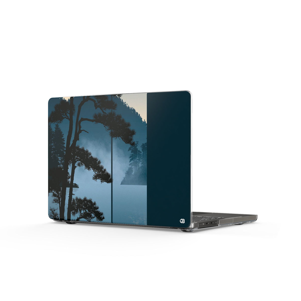 Misty Pine Horizon · Clear Hard Case for MacBook · Teal