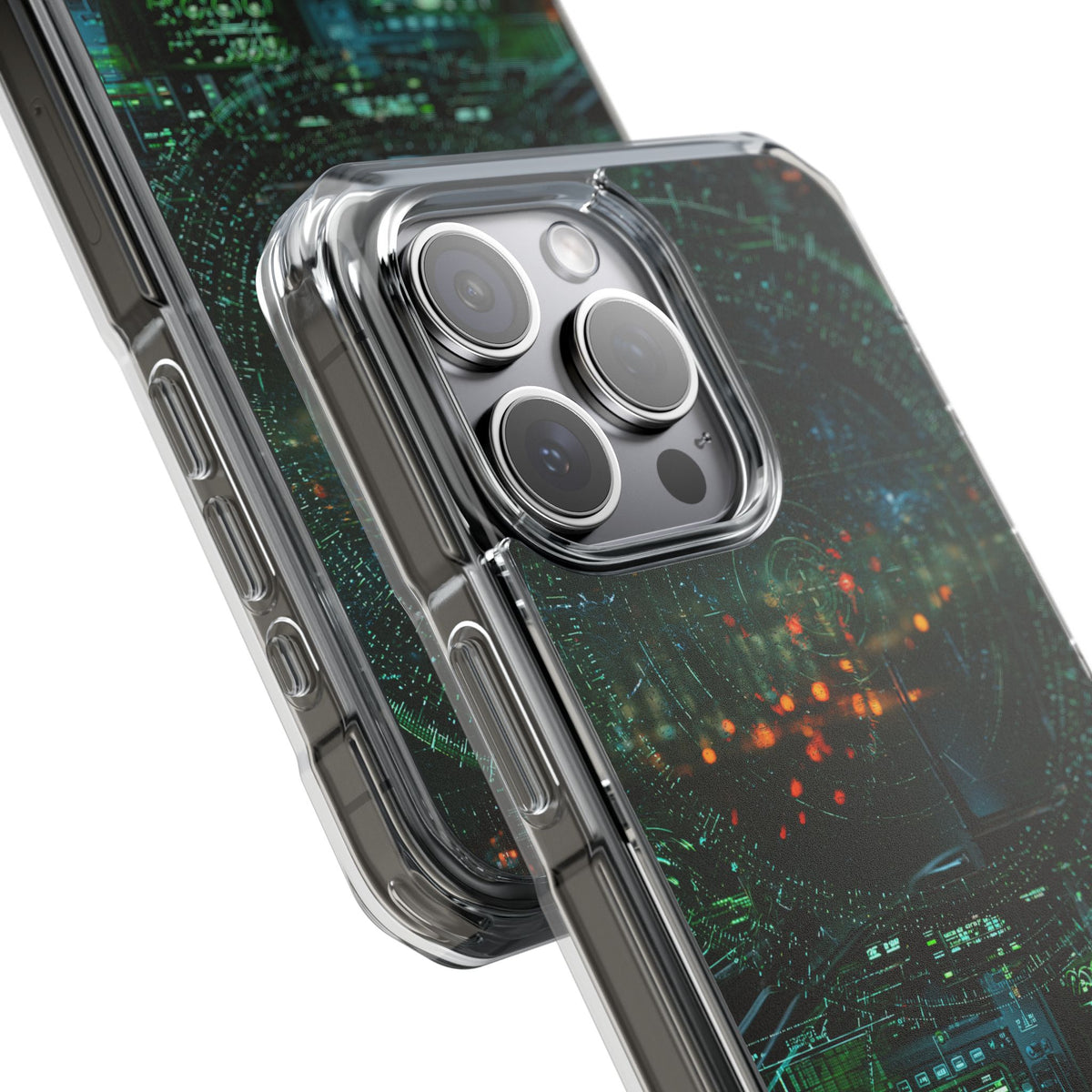 Tactical Avionics HUD · Clear Impact Magnetic Phone Case for iPhone · Green