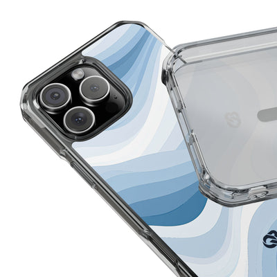 Blue Impact MagSafe Phone Case for iPhone - Glacial Indigo Flow