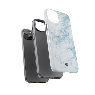 Blue Tough Phone Case for iPhone - Glacial Neural Web