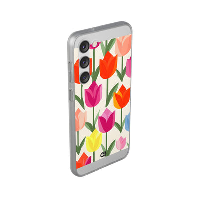 Vibrant Petal Grid · Soft Handyhülle für Samsung