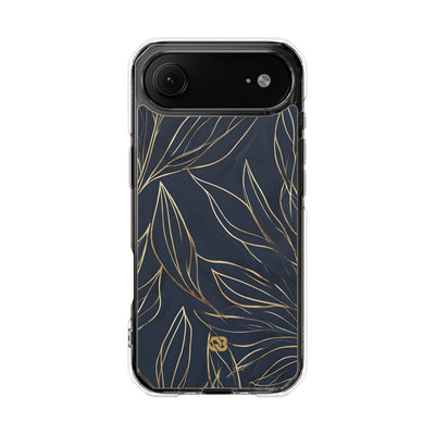 Gilded Navy Foliage · Impact Coque de téléphone pour iPhone · Magsafe