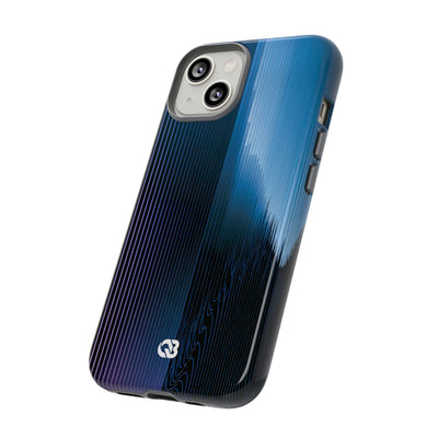 Blue Tough Phone Case for iPhone - Indigo Distortion Wave