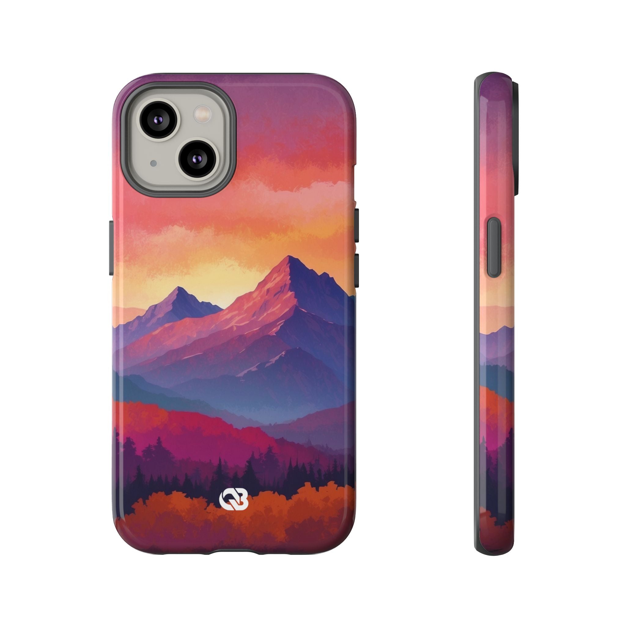 Crimson Mountain Dusk · Tough Hoesje voor iPhone