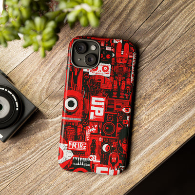 Neo Mecha Collage · Tough Phone Case for iPhone · Red