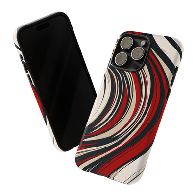 Karmesin Fluss Wellen · Tough Handyhülle für iPhone