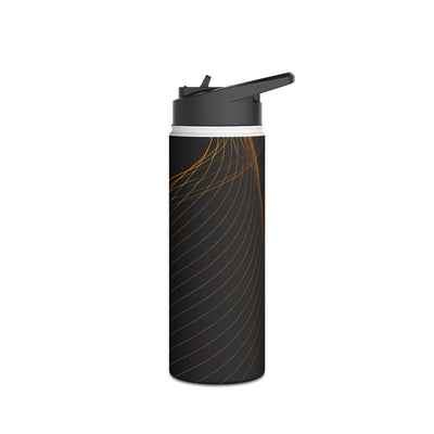 Golden Contour Flow · Insulated Water Bottle · Black
