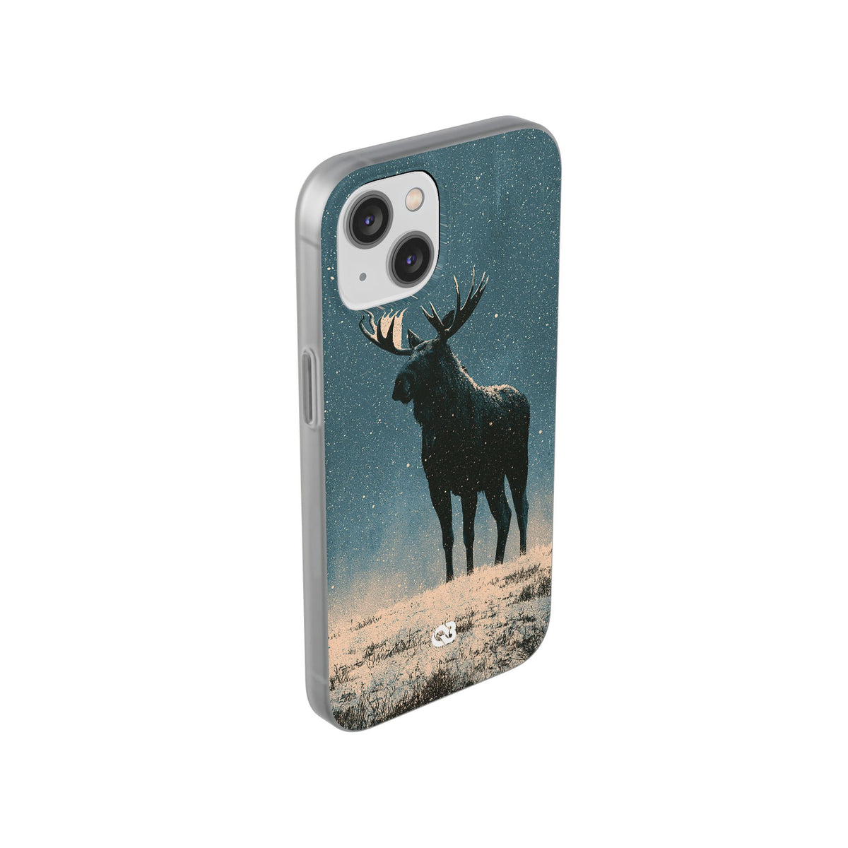 Nordic Boreal Moose · Lite Phone Case for iPhone ·  Blue