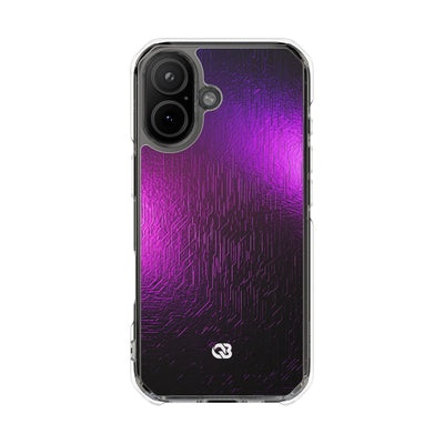 Violet Cyber Circuit · Clear Impact Magnetic Phone Case for iPhone · Purple