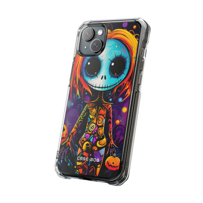 Blue Skull Swirl iPhone 15 Plus Case - Impact - CASE•BOB