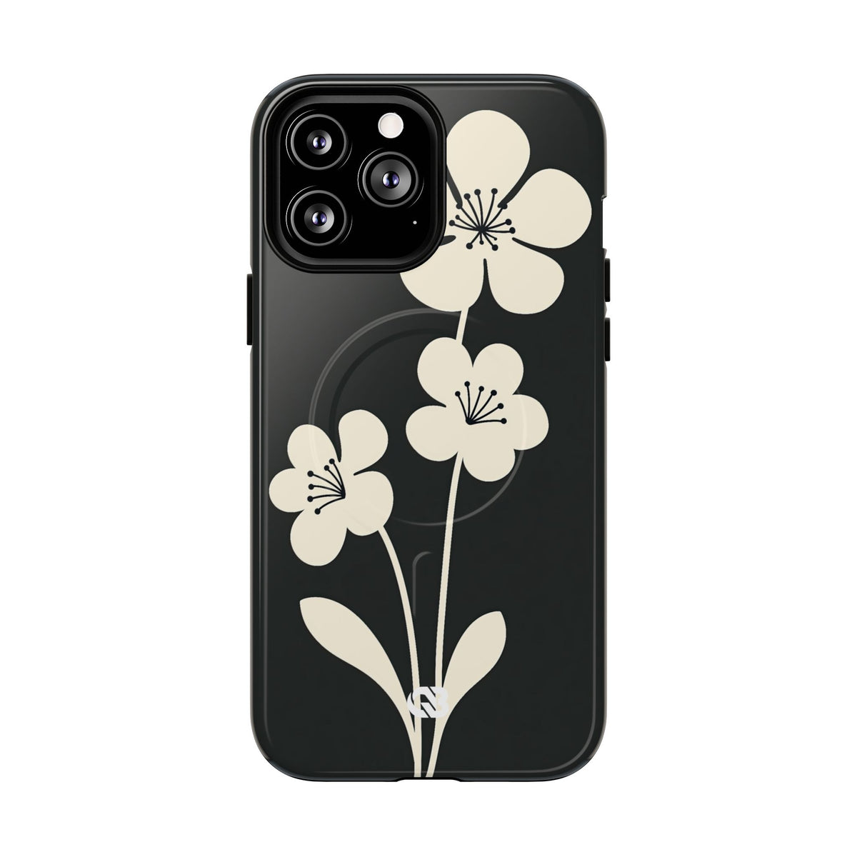 Nordic Blossom · Tough 2.0 Magnetic Phone Case for iPhone · Black