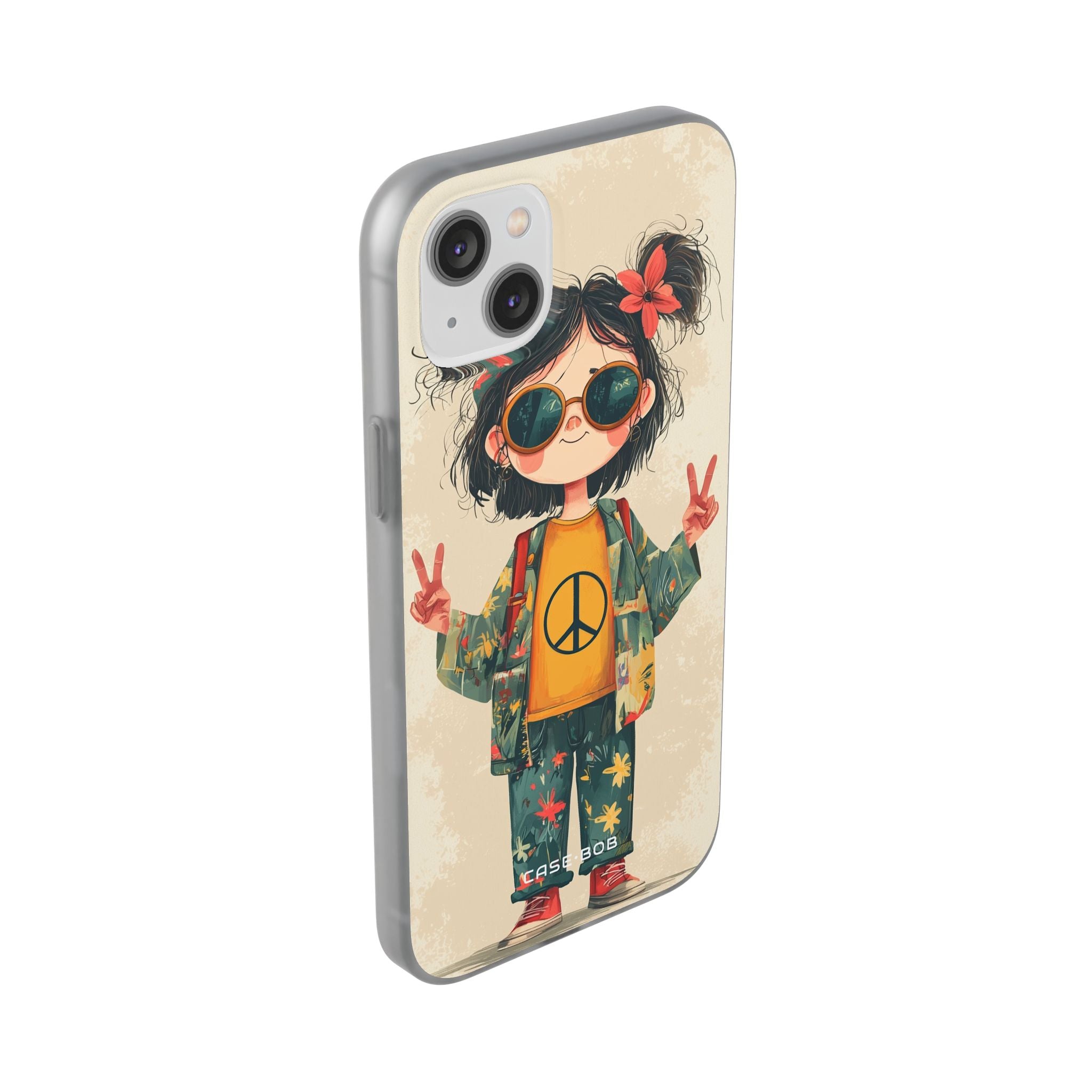 Peace Pigtails iPhone 14 Plus Case - Soft