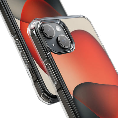 Translucent Crimson Form · Clear Impact Magnetic Phone Case for iPhone · Red