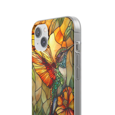 Amber Glass Hummingbird · Soft Phone Case for iPhone
