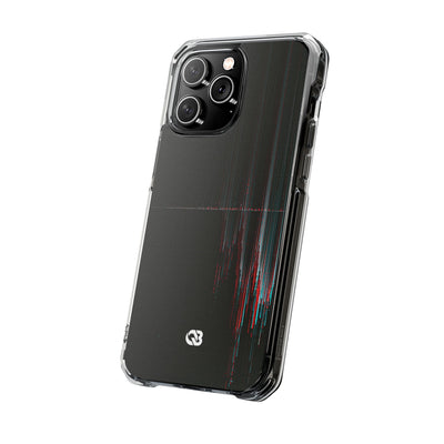 Black Impact MagSafe Phone Case for iPhone - Corrupted Data Stream