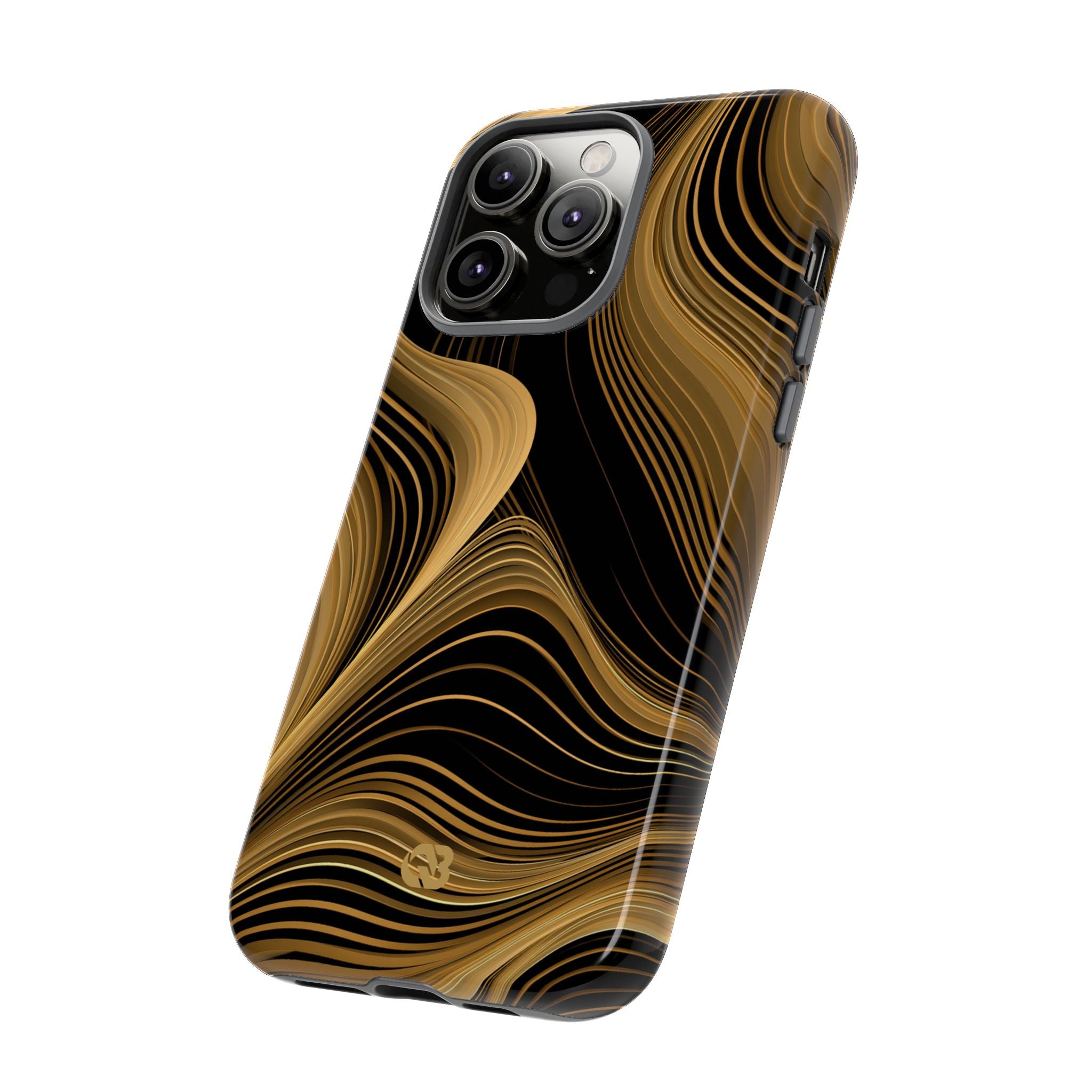Gold Tough Phone Case for iPhone - Molten Copper Strands