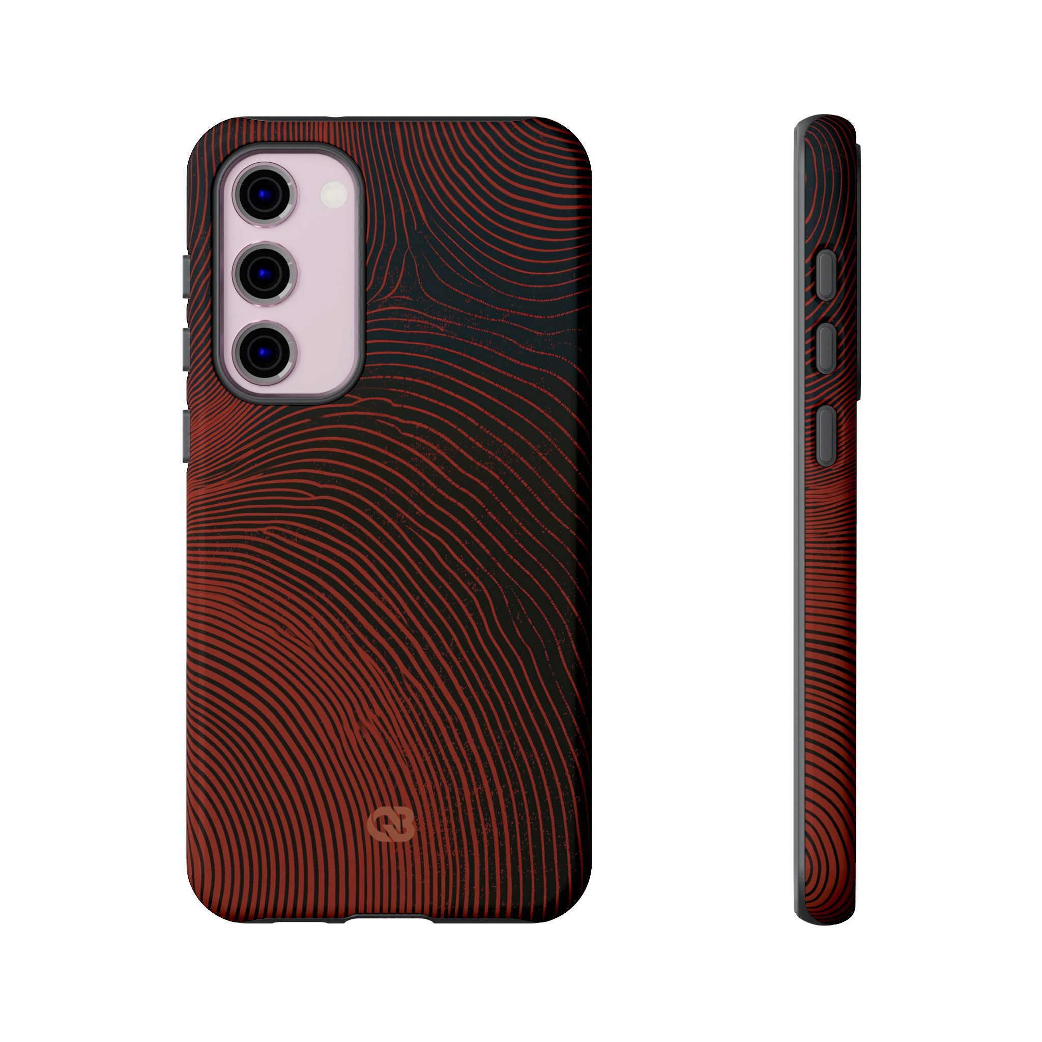 Red Tough Phone Case for Samsung - Terracotta Nerve Map