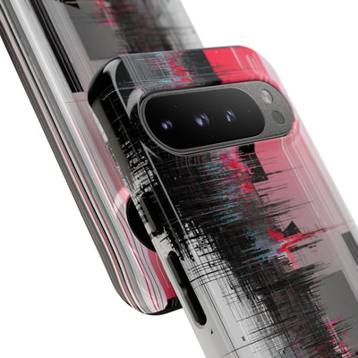 Black Tough Phone Case for Google Pixel - Crimson Data Leak