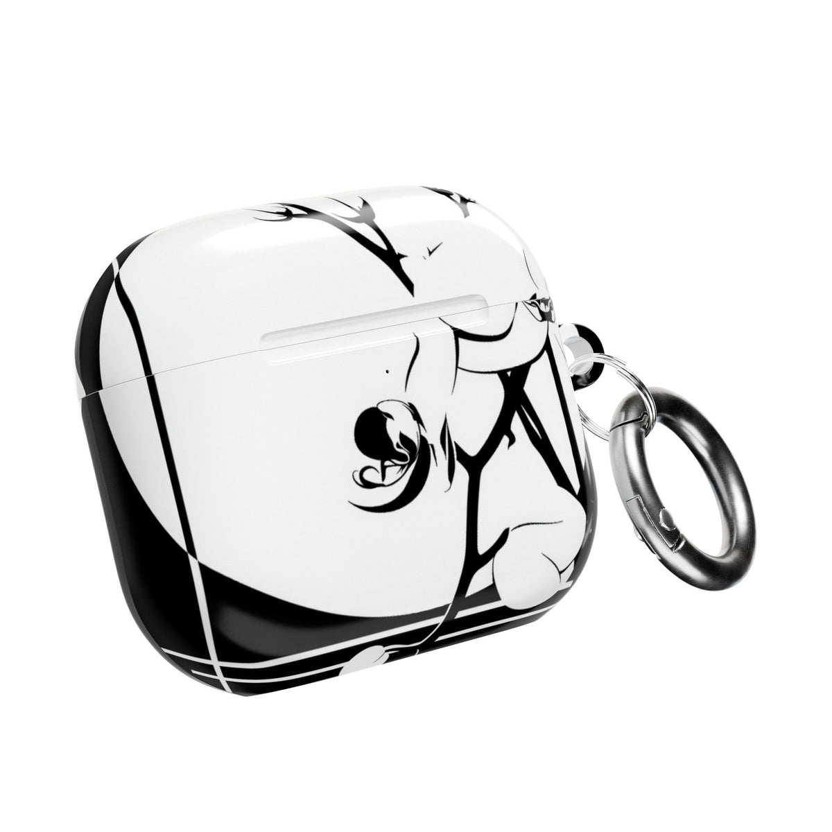 Nocturne Orchid Bloom · Hard Case for AirPods & AirPods Pro · Black