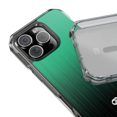 Emerald Cascade · Clear Impact Magnetic Phone Case for iPhone · Green