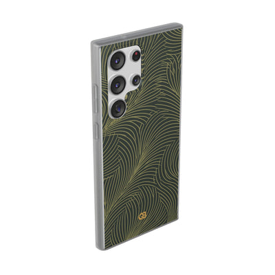 Green Lite Phone Case for Samsung - Dark Olive Plume