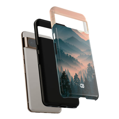 Teal Tough Phone Case for Google Pixel - Alpine Teal Horizon