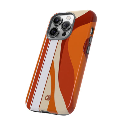 Orange Tough Phone Case for iPhone - Terracotta Metro Line