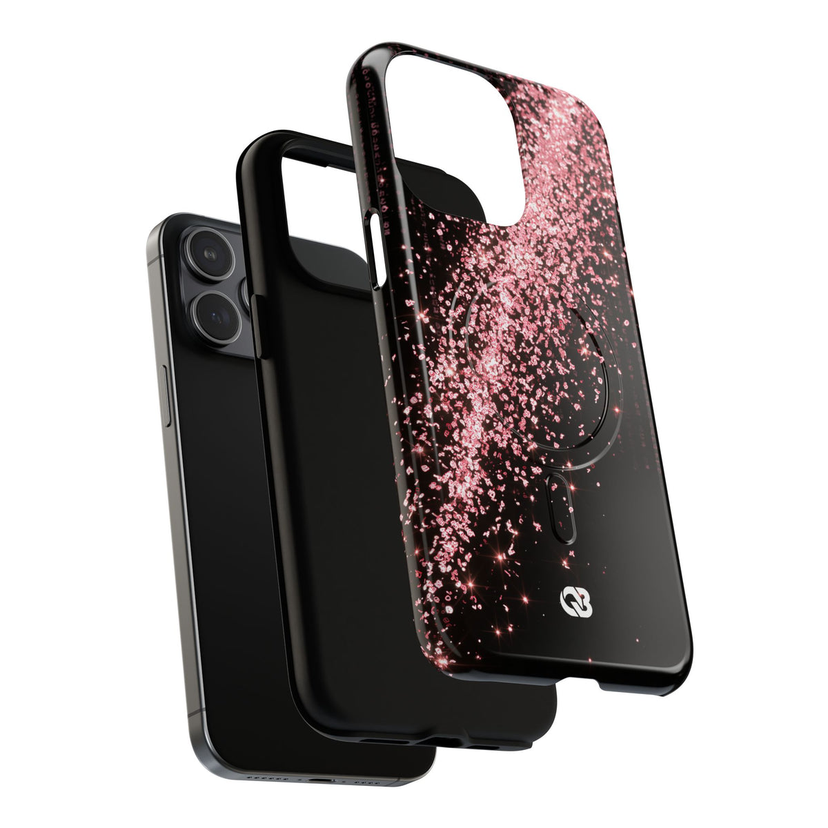 Rose Digital Cascade · Tough 2.0 Magnetic Phone Case for iPhone · Pink