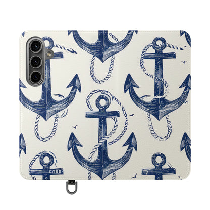 Blue Anchor Breeze - Samsung S24 Case - Wallet
