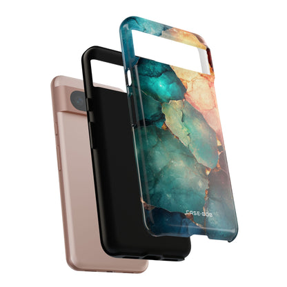 Teal Mosaik Adern Google Pixel 8 Case - Tough