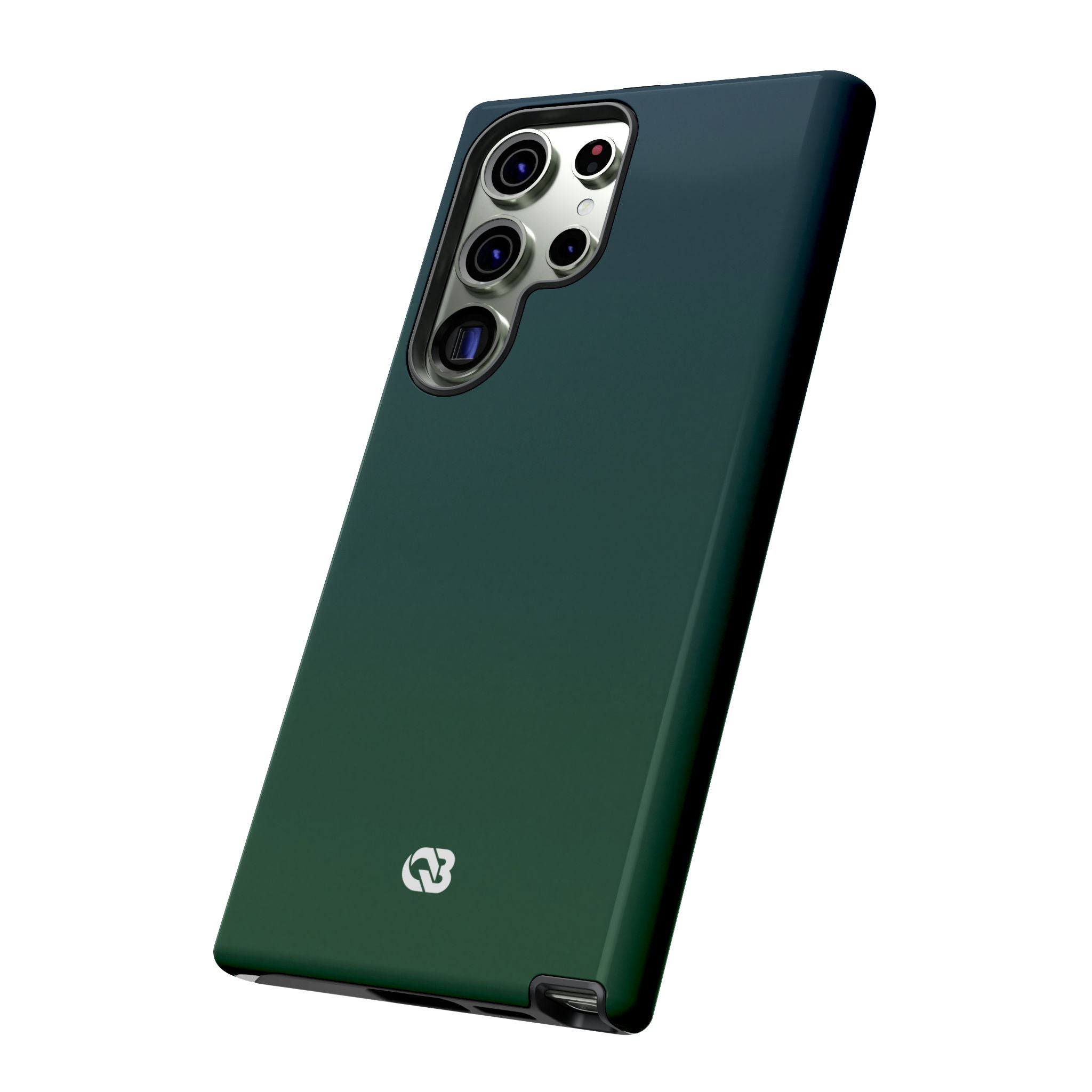 Green Tough Phone Case for Samsung - Midnight Pine Horizon