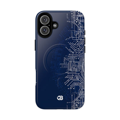 Blue Tough 2.0 Magsafe Phone Case for iPhone - Cobalt Circuit Logic