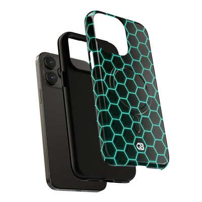 Neon Hex Spectrum · Tough 2.0 Magnetic Phone Case for iPhone · Teal