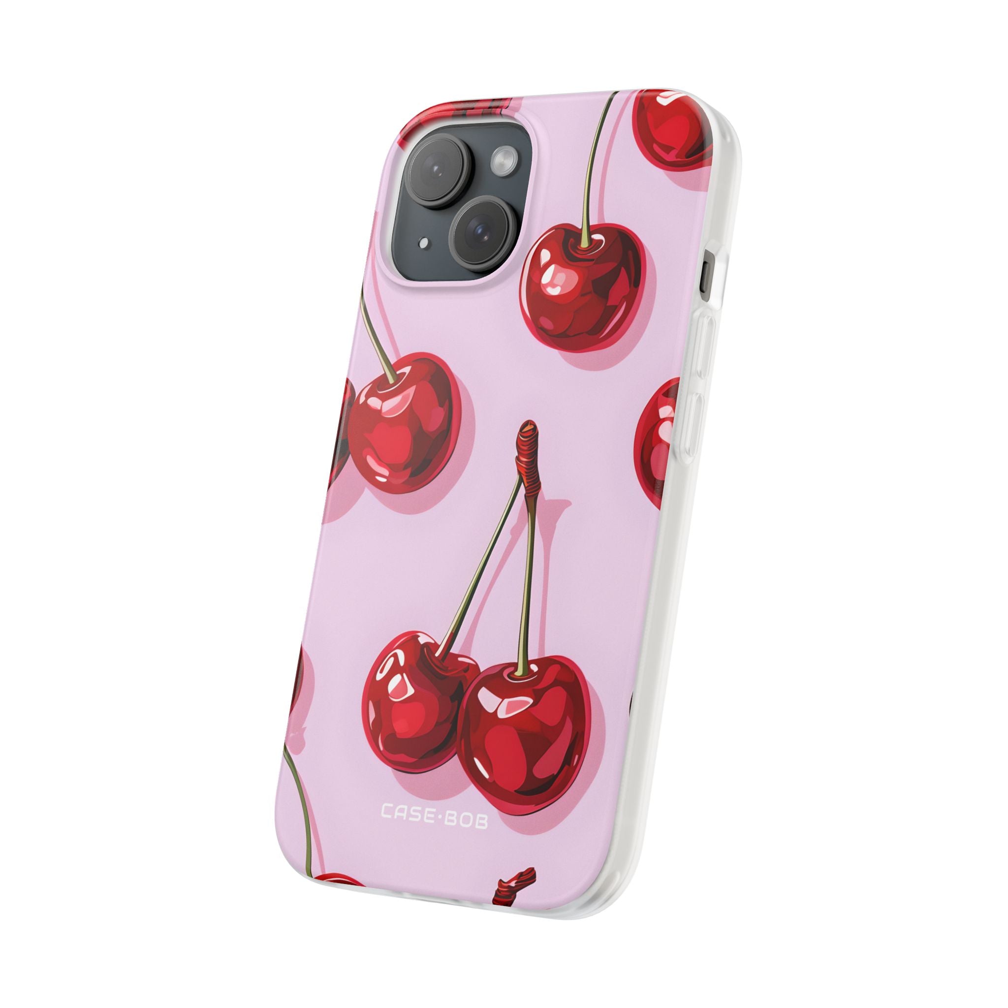 Glossy Cherry Burst iPhone 15 Case - Soft - CASE•BOB