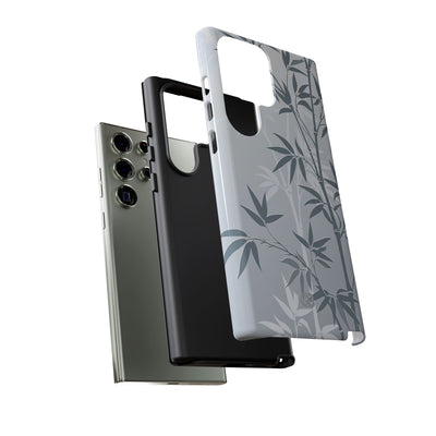 Blue Tough Phone Case for Samsung - Slate Bamboo Shadow