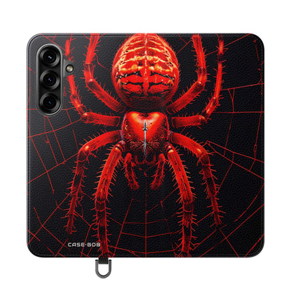 Crimson Spiderweb - Samsung S25+ Case - Wallet