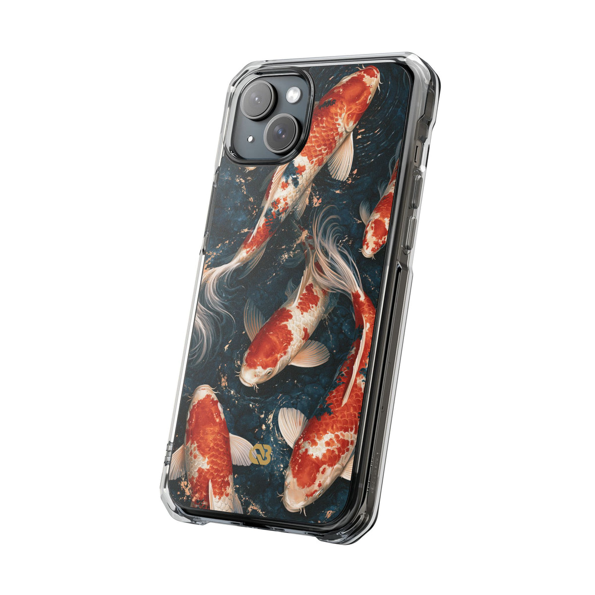 Imperial Nishikigoi · Clear Impact Magnetic Phone Case for iPhone ·  Blue