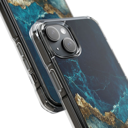 Jagged Gold Split iPhone 15 Plus Case - Impact