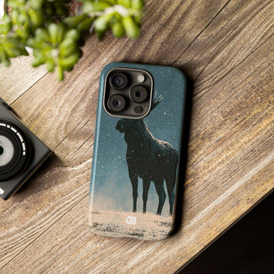 Nordic Boreal Moose · Tough Phone Case for iPhone · Blue